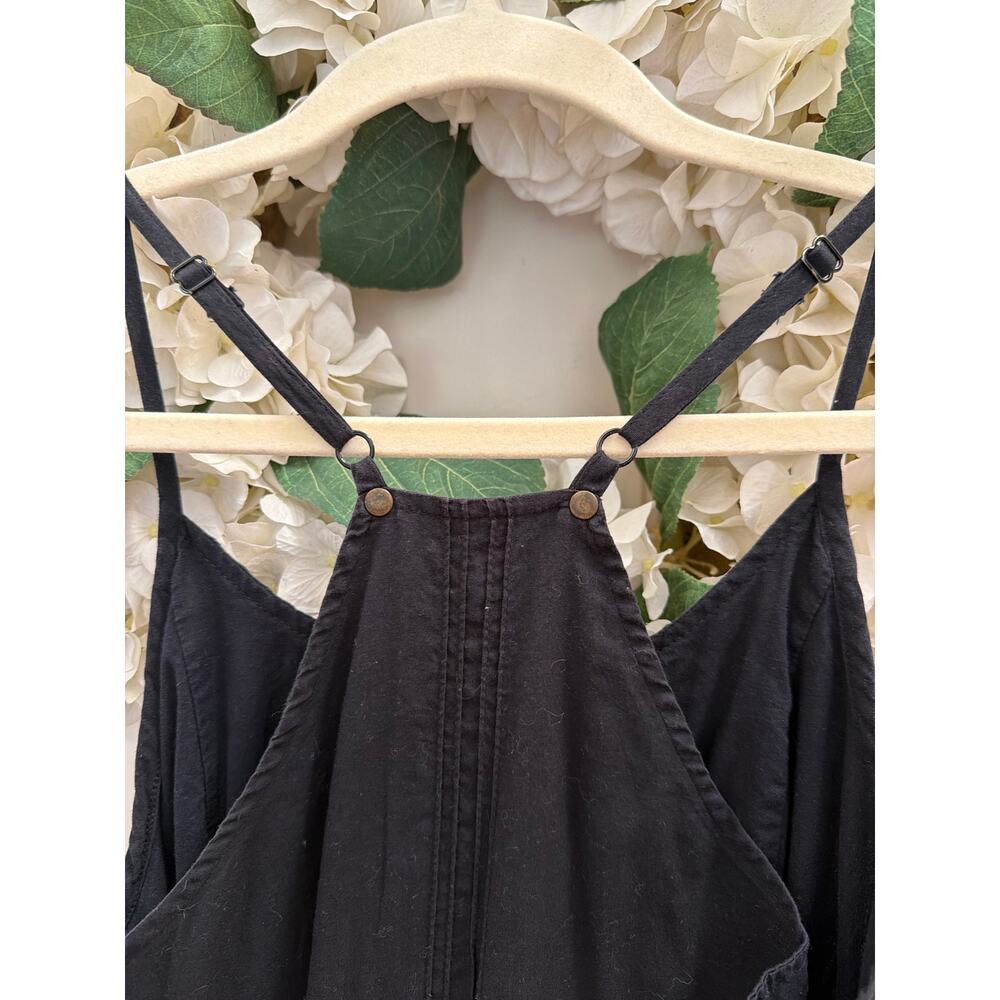 Akini Black Sundress Womens Size 2 100% Cotton Old Money Quiet Luxury Minimalist - Picture 5 of 8